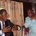Mr Ramses Joseph Cleland (Left) interacting with Ashanti Regional Minister, Mr Simon Osei-Mensah