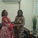 Mrs Mavis Hawa Koomson (Left) welcoming Madam Kayra Harding Sart, First Vice President of the Panama Parliament to her office.
