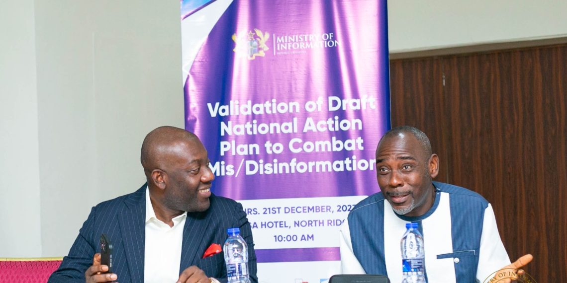 Minister for Information, Mr Kojo Oppong Nkrumah (L) at the event.
